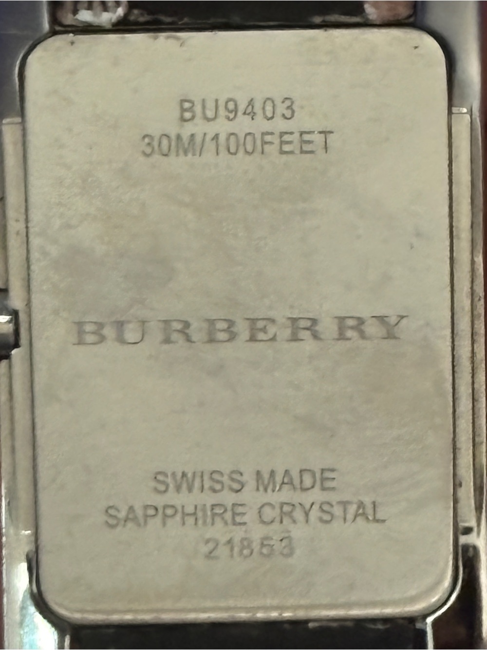 Burberry Rectangular Silver Dial watch - Picture 4 of 8